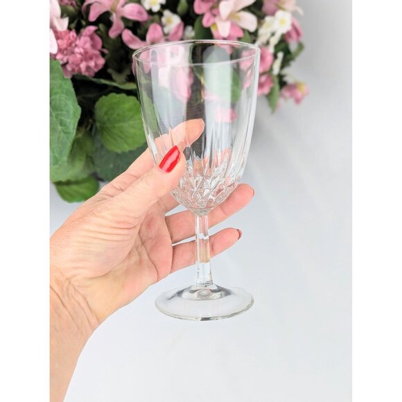 Cristal D’Arques Diamant Water Goblet France Blown Glass French Crystal Stemware - Picture 5 of 6